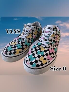 Vans Butterfly Checkerboard Shoes